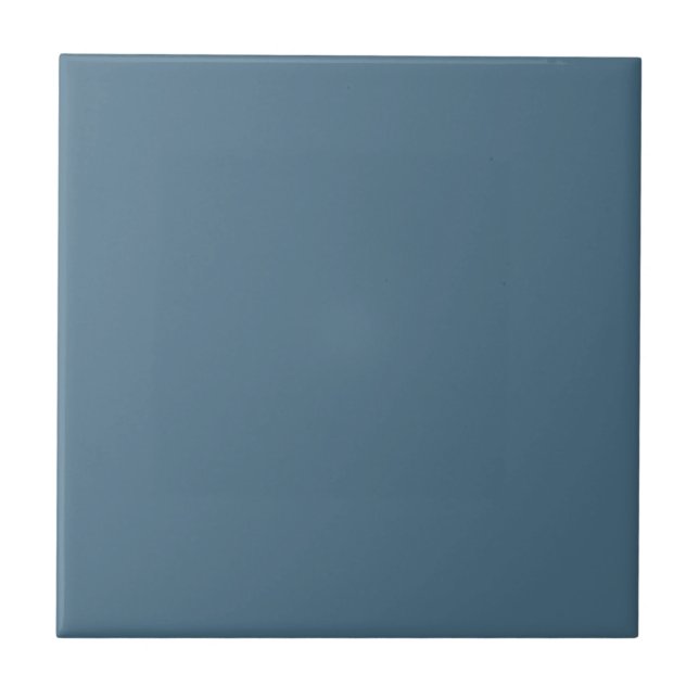 Inky Blue Solid Color Ceramic Tile (Front)