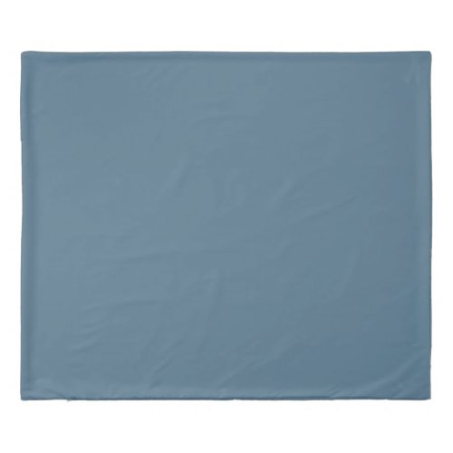 Inky Blue Solid Color Duvet Cover