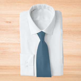 Inky Blue Solid Color Neck Tie