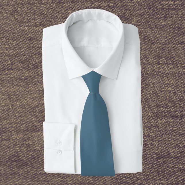 Inky Blue Solid Color Neck Tie (Creator Uploaded)