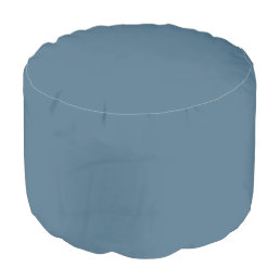 Inky Blue Solid Color Pouf
