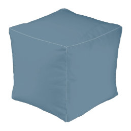 Inky Blue Solid Color Pouf