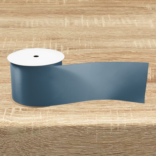 Inky Blue Solid Color Satin Ribbon