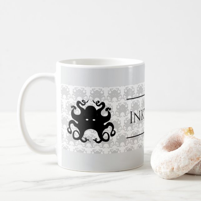 Inky Bones Press Mug (With Donut)