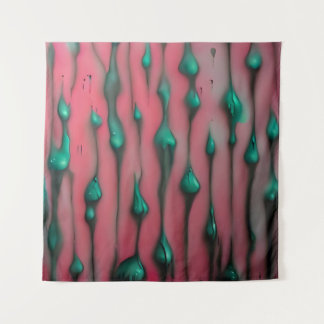 Inky Expressions - Abstract Pink Art Print Tapestry