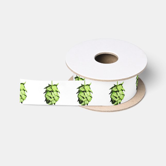 Inky Hop Illustration for Beer Lovers! Satin Ribbon (Spool)
