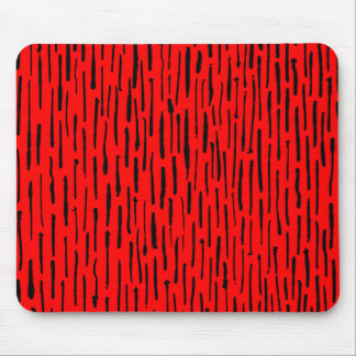 Inky Lines - Red Mouse Pad