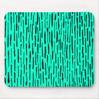 Inky Lines - Turquoise Mouse Pad