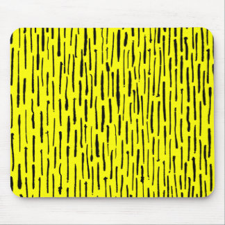 Inky Lines - Yellow Mouse Pad
