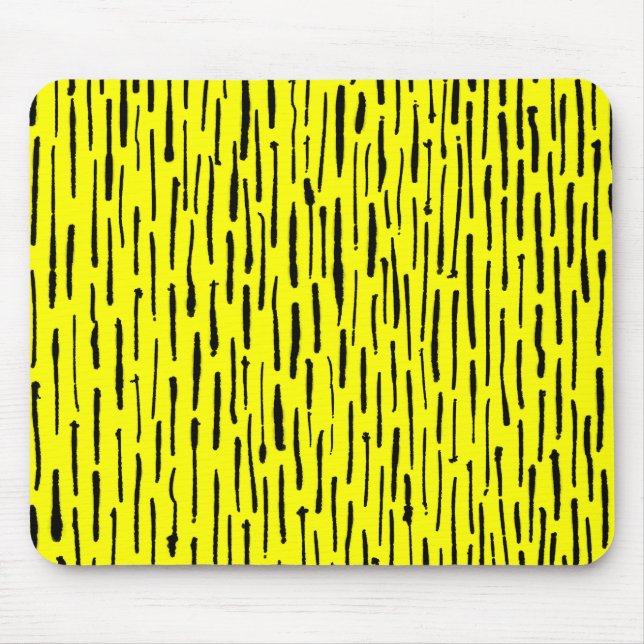 Inky Lines - Yellow Mouse Pad (Front)