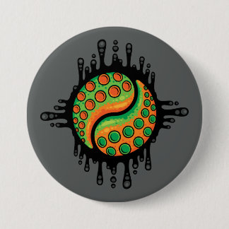 Inky Octopus Tentacle Yin Yang Symbol Button