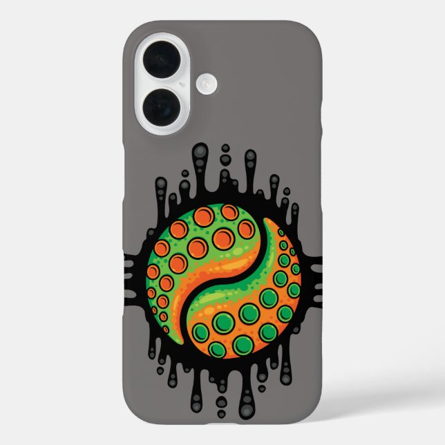 Inky Octopus Tentacle Yin Yang Symbol Case-Mate iPhone Case (Back)