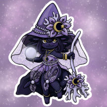 Inky Purple Axolotl Witch (Hexolotl)