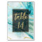 Inky Splash Teal Marble with Gold foil Wedding
