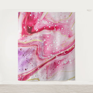 Inky Splash Wine Red Marble Photo Booth Backdrop