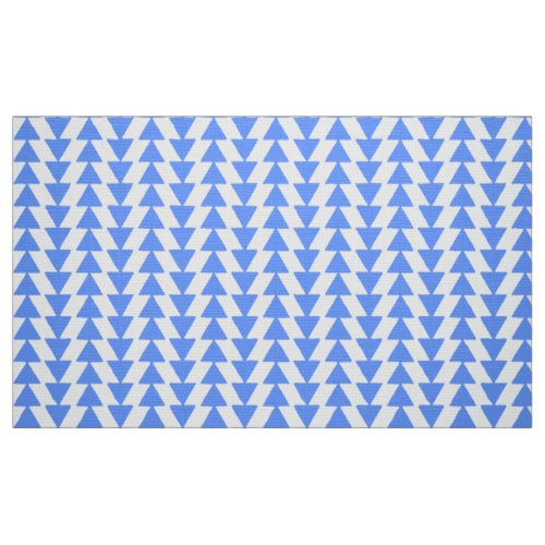 Inky Triangles _ Baby Blue on White Fabric