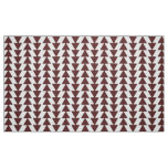 Inky Triangles - Dark Brown on White Fabric