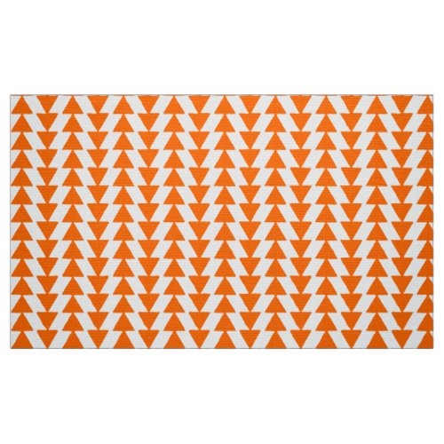 Inky Triangles _ Orange on White Fabric