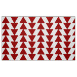 Inky Triangles - Ruby Red on White Fabric