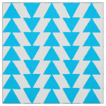 Inky Triangles - Sky Blue on White Fabric