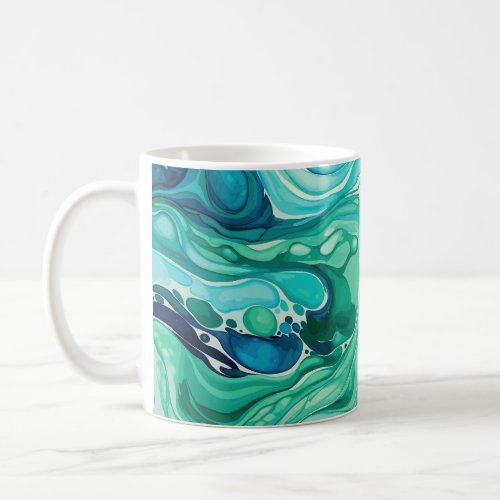  Inky Wave 1 Turquoise Blue Classic Mug 325 ml Coffee Mug