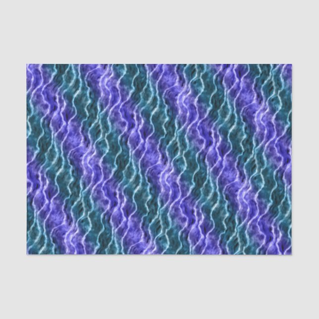inky waves - gradient blues : tissue paper (Front)