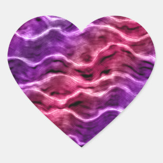 inky waves - gradient pinks : heart sticker