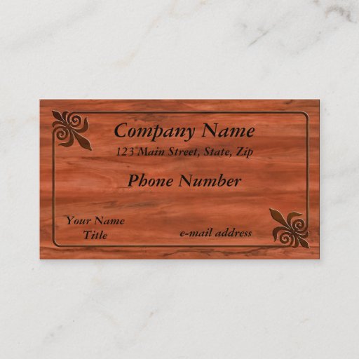 Customizable Inlaid Fleur de lis Business Cards
