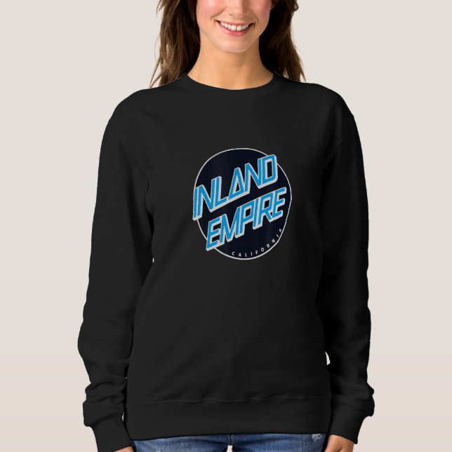 Inland Empire California - Ca Skate Design Navy Wh Sweatshirt (Front)