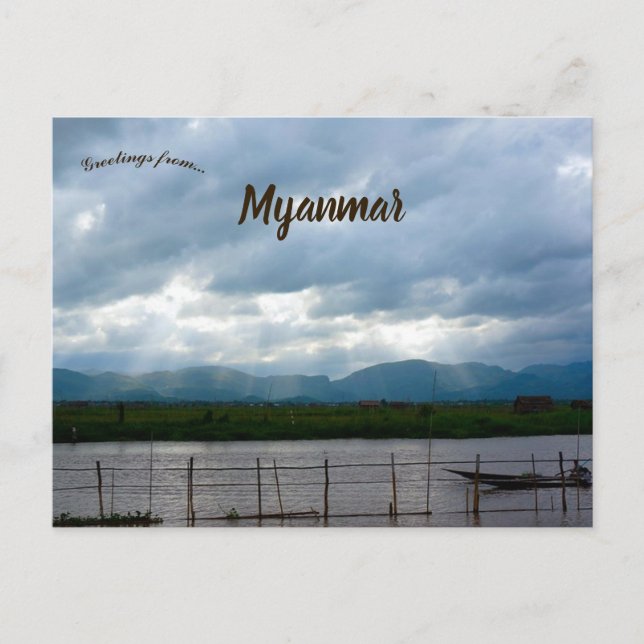 Inle Lake Bagan Yangon Myanmar Postcard (Front)