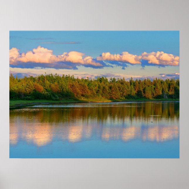 Inlet at Sunset | New Brunswick, Canada Poster (Front)