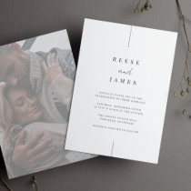 Inline Faded Photo | Modern Minimal Wedding Invitation