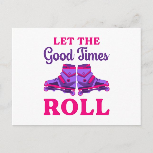 Inline Girl Skating Queen Skater Funny Gift Idea Postcard (Front)