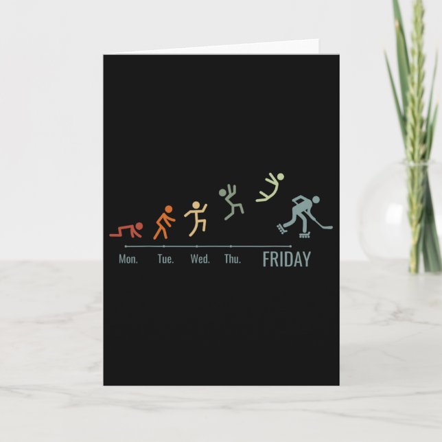 Inline-hockey Skating Skater Hockey Weekend Roller Card (Front)