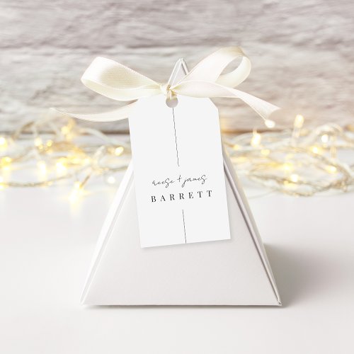 Inline  Modern Minimal Personalized Wedding Favor Gift Tags