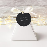 Inline | Modern Minimal Personalized Wedding Favor Tags<br><div class="desc">A beautiful minimalist typography based wedding design featuring your first names in modern handwritten script,  with your surname beneath in serif classic lettering.</div>
