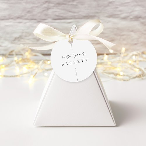 Inline  Modern Minimal Personalized Wedding Favor Tags