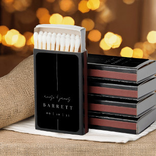 Inline Modern Minimal Personalized Wedding Matchboxes