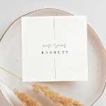 Inline | Modern Minimal Personalized Wedding Napkins<br><div class="desc">A beautiful minimalist typography based wedding design featuring your first names in modern handwritten script,  with your surname beneath in serif classic lettering.</div>
