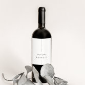 Love 4 photo simple modern personalised gift wine wine label