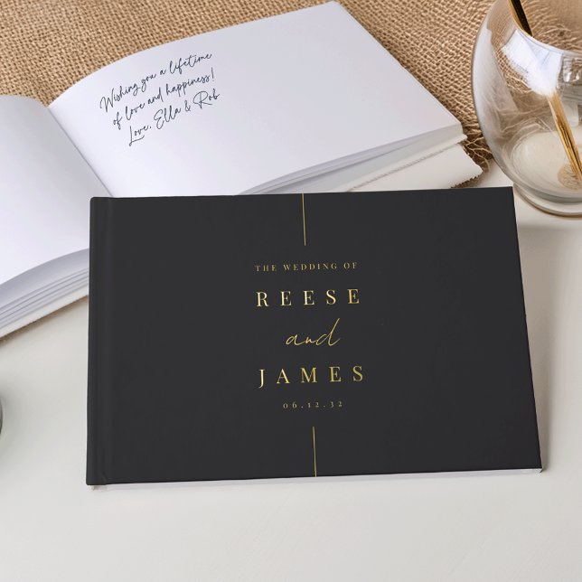 Inline | Modern Minimal Wedding Foil Guest Book (Creator Uploaded)