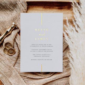 Inline | Modern Minimal Wedding Foil Invitation