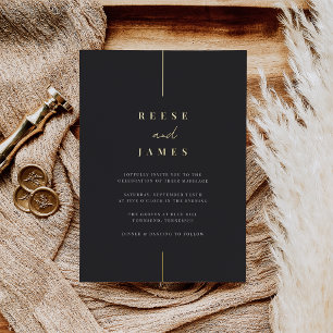 Inline   Modern Minimal Wedding Foil Invitation