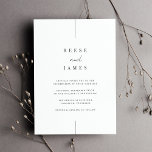 Inline | Modern Minimal Wedding Invitation<br><div class="desc">A beautiful minimalist typography based wedding invitation featuring your names in classic lettering,  joined with modern handwritten script accent lettering. Personalize with your wedding details beneath. Our Ash colorway makes a classic statement with soft black lettering on a crisp white background.</div>