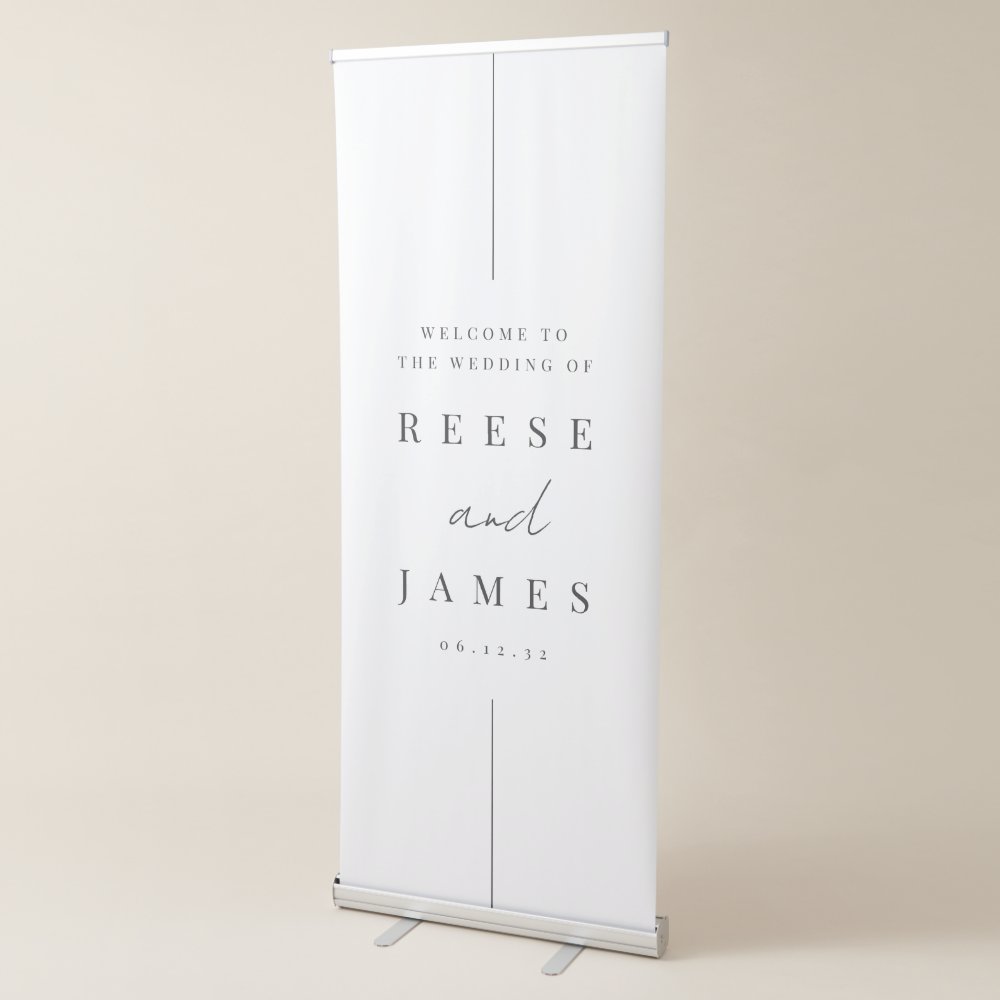 Disover Inline | Modern Minimal Wedding Welcome Retractable Banner
