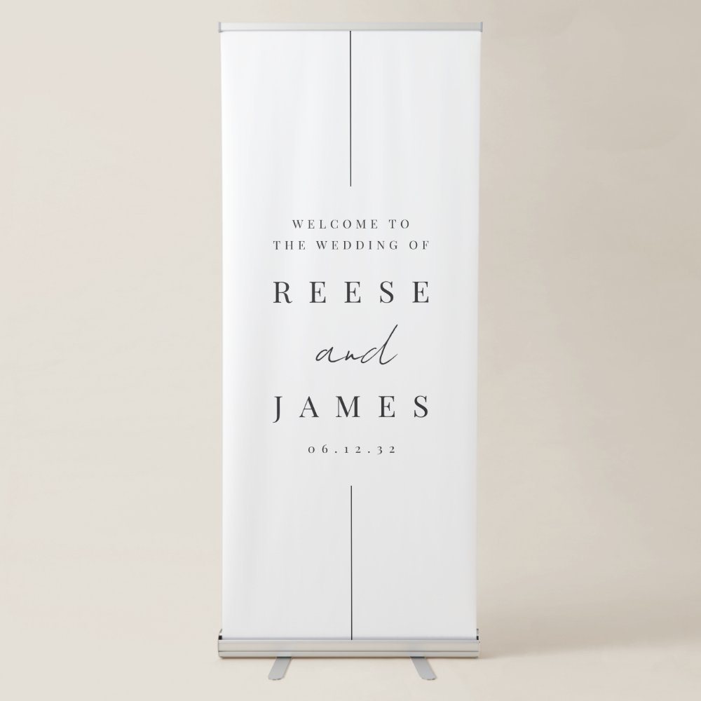 Disover Inline | Modern Minimal Wedding Welcome Retractable Banner