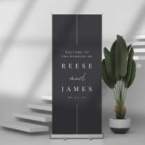 Inline | Modern Minimal Wedding Welcome Retractable Banner