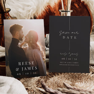 Inline Modern Minimalist Photo Wedding Save The Date