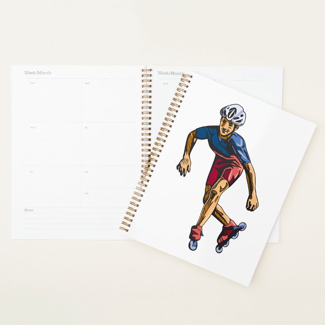 Inline Skater Cool Retro Rollerblading Planner (Creator Uploaded)