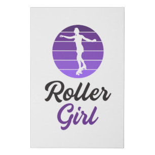 Inline Skater Girl Skating Queen Funny Gift Idea Faux Canvas Print